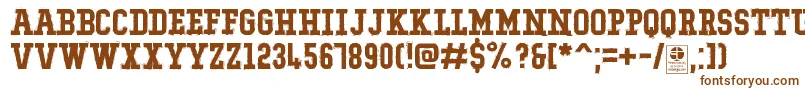 TypoCollegeRockingDemo Font – Brown Fonts on White Background