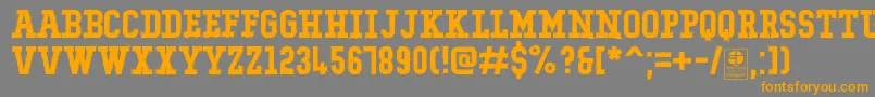 TypoCollegeRockingDemo Font – Orange Fonts on Gray Background