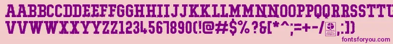 TypoCollegeRockingDemo Font – Purple Fonts on Pink Background