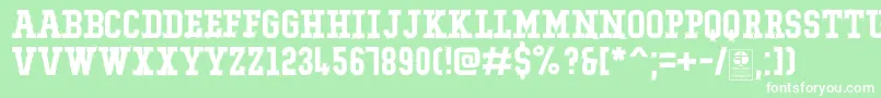 TypoCollegeRockingDemo Font – White Fonts on Green Background