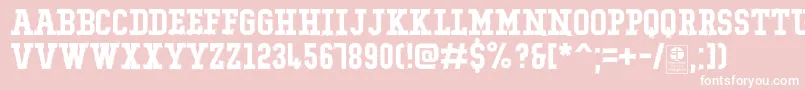 TypoCollegeRockingDemo Font – White Fonts on Pink Background