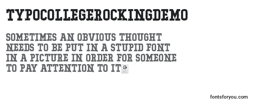 Schriftart TypoCollegeRockingDemo