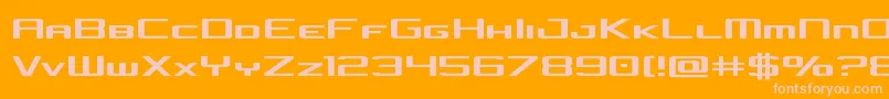 ConcielianJet-fontti – vaaleanpunaiset fontit oranssilla taustalla