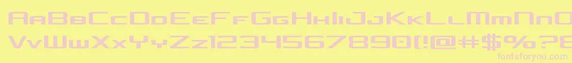ConcielianJet Font – Pink Fonts on Yellow Background
