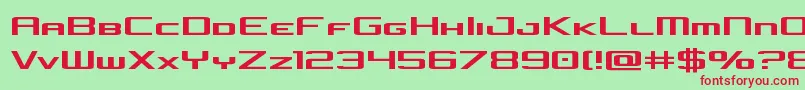 ConcielianJet Font – Red Fonts on Green Background