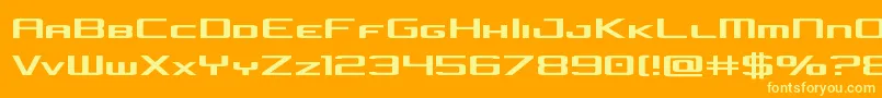 ConcielianJet Font – Yellow Fonts on Orange Background
