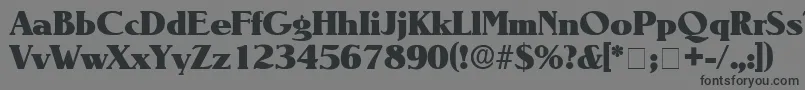 BlendenDisplaySsi Font – Black Fonts on Gray Background