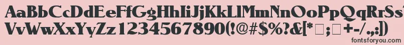 BlendenDisplaySsi Font – Black Fonts on Pink Background