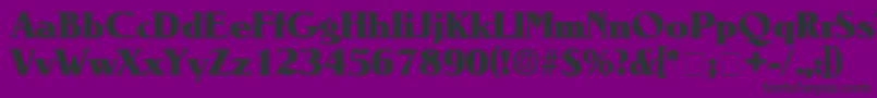 BlendenDisplaySsi Font – Black Fonts on Purple Background