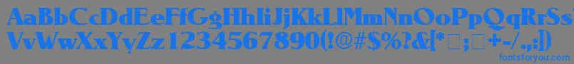 BlendenDisplaySsi Font – Blue Fonts on Gray Background