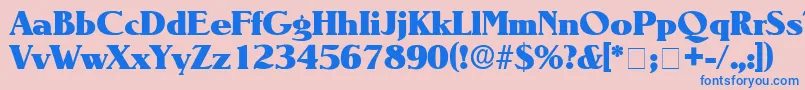 BlendenDisplaySsi Font – Blue Fonts on Pink Background
