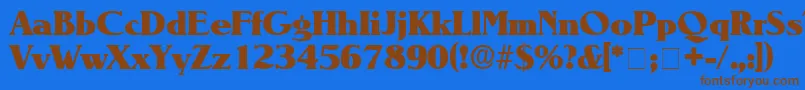 BlendenDisplaySsi Font – Brown Fonts on Blue Background