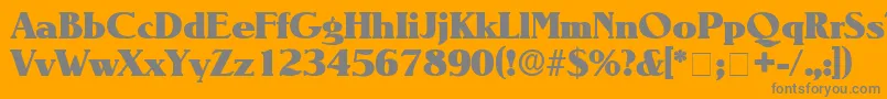 BlendenDisplaySsi Font – Gray Fonts on Orange Background