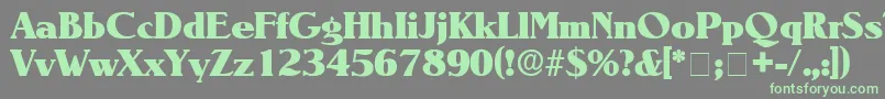 BlendenDisplaySsi Font – Green Fonts on Gray Background