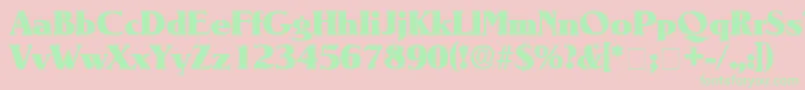 BlendenDisplaySsi Font – Green Fonts on Pink Background