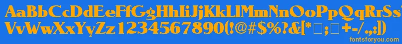 BlendenDisplaySsi Font – Orange Fonts on Blue Background