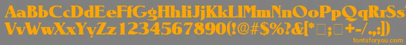 BlendenDisplaySsi Font – Orange Fonts on Gray Background