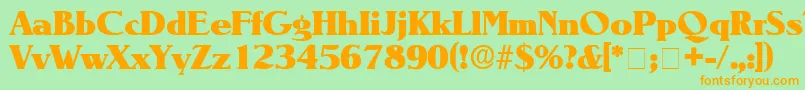 BlendenDisplaySsi Font – Orange Fonts on Green Background