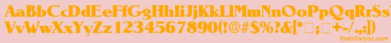 BlendenDisplaySsi Font – Orange Fonts on Pink Background