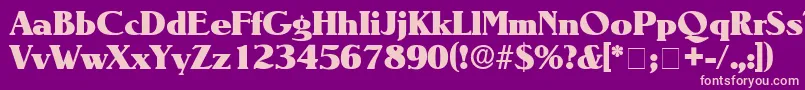 BlendenDisplaySsi Font – Pink Fonts on Purple Background