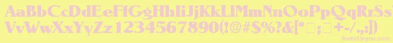 BlendenDisplaySsi Font – Pink Fonts on Yellow Background