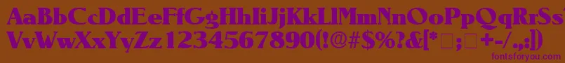 BlendenDisplaySsi Font – Purple Fonts on Brown Background