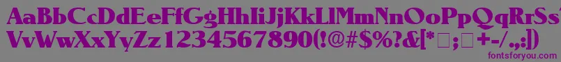 BlendenDisplaySsi Font – Purple Fonts on Gray Background