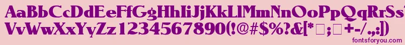 BlendenDisplaySsi Font – Purple Fonts on Pink Background