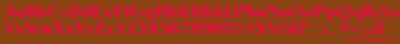 BlendenDisplaySsi Font – Red Fonts on Brown Background
