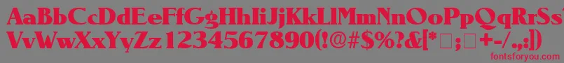 BlendenDisplaySsi Font – Red Fonts on Gray Background