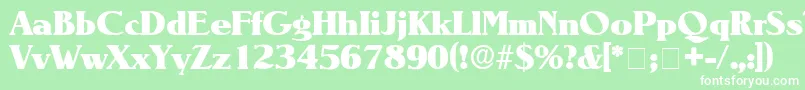 BlendenDisplaySsi Font – White Fonts on Green Background