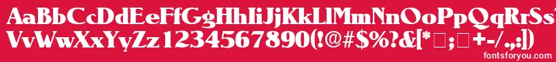 BlendenDisplaySsi Font – White Fonts on Red Background