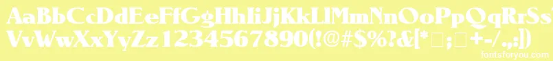 BlendenDisplaySsi Font – White Fonts on Yellow Background