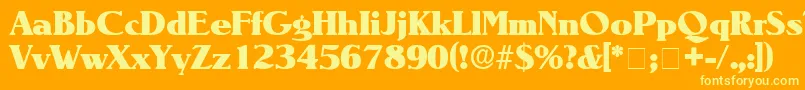 BlendenDisplaySsi Font – Yellow Fonts on Orange Background