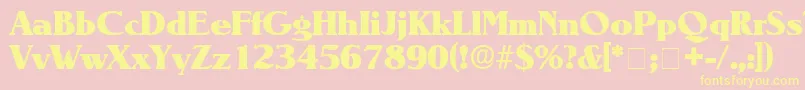BlendenDisplaySsi Font – Yellow Fonts on Pink Background