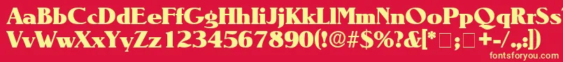 BlendenDisplaySsi Font – Yellow Fonts on Red Background