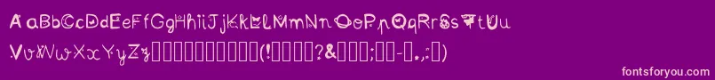 Kittystuff Font – Pink Fonts on Purple Background