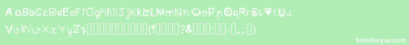 Kittystuff Font – White Fonts on Green Background