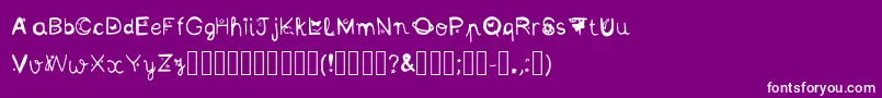 Kittystuff Font – White Fonts on Purple Background