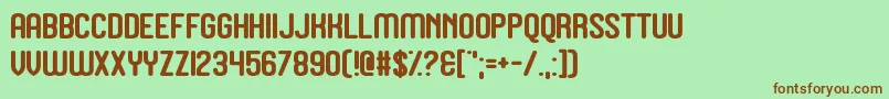 Juicebox Font – Brown Fonts on Green Background