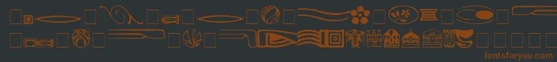 GriffinOneDingbats Font – Brown Fonts on Black Background