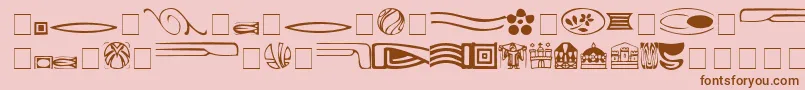 GriffinOneDingbats Font – Brown Fonts on Pink Background