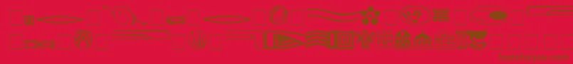 GriffinOneDingbats Font – Brown Fonts on Red Background