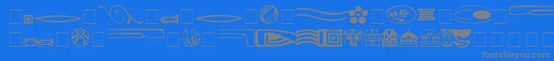 GriffinOneDingbats Font – Gray Fonts on Blue Background