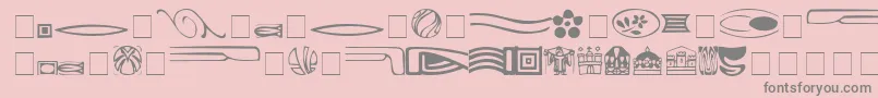 Police GriffinOneDingbats – polices grises sur fond rose