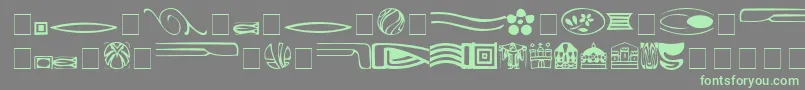 GriffinOneDingbats Font – Green Fonts on Gray Background