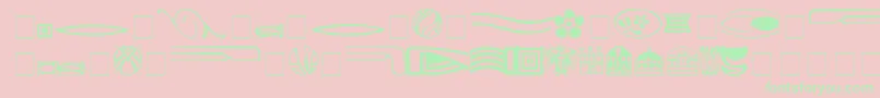 GriffinOneDingbats Font – Green Fonts on Pink Background