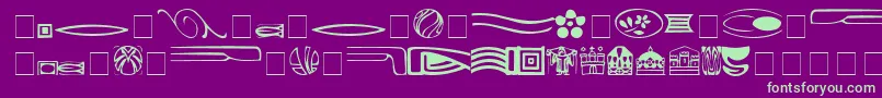 GriffinOneDingbats Font – Green Fonts on Purple Background