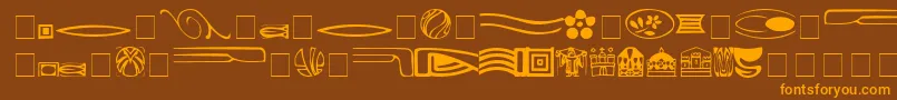 GriffinOneDingbats Font – Orange Fonts on Brown Background