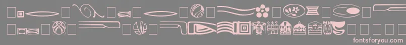 GriffinOneDingbats Font – Pink Fonts on Gray Background